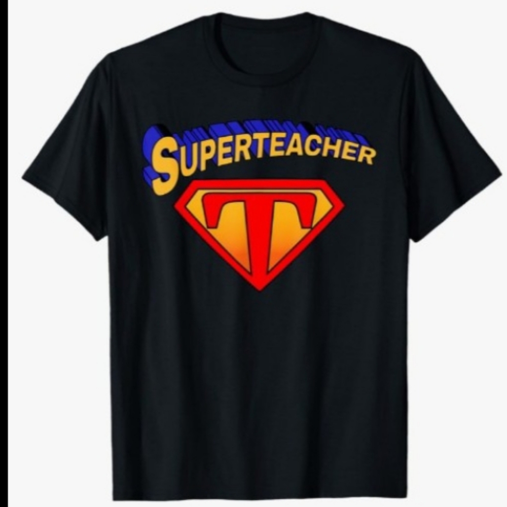 SUPER TEACHER Superman Logo Tee T-shirt NWT